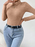 Autumn Women’s Solid Turtleneck Bodysuit