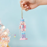 4PCS Macaron Nutcracker Soldier Christmas Tree Pendants