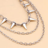 Layered Punk Street Spike Chain Keychain for Men and Women