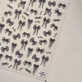 5D Japanese Bowtie Nail Stickers - Lace Bow & Ribbon Design