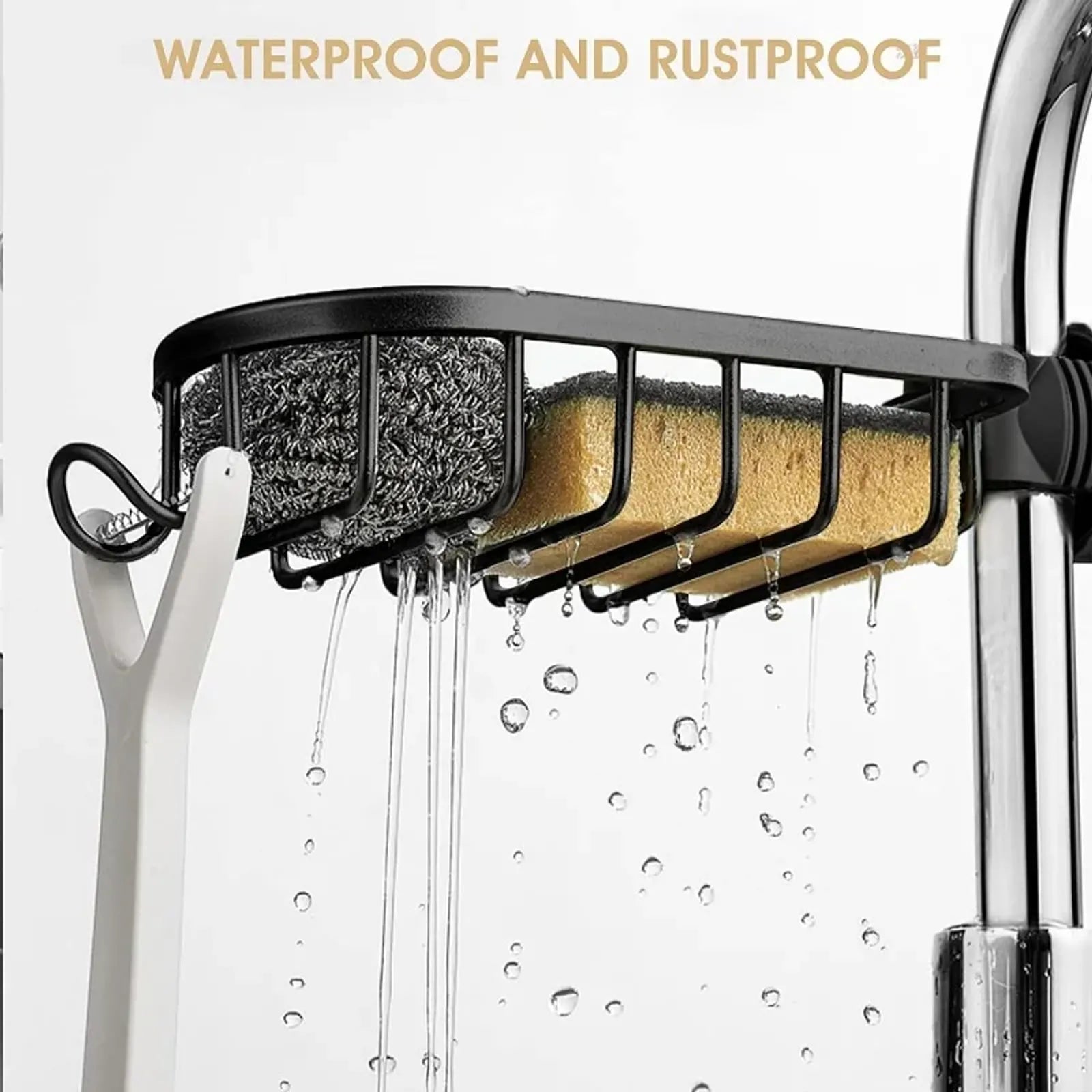 Bathroom Faucet Storage Rack and Shower Soap Holder