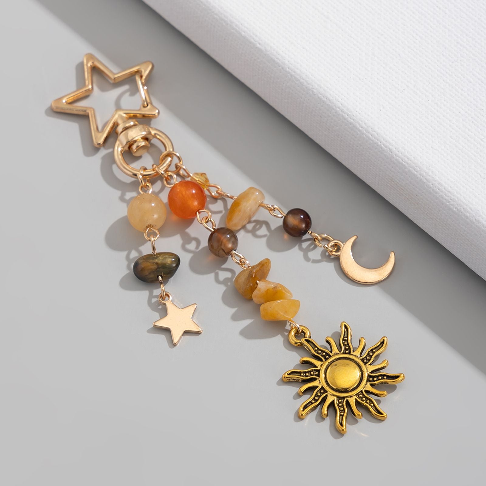 Exquisite Stars and Moon Pendant Keychain for Women