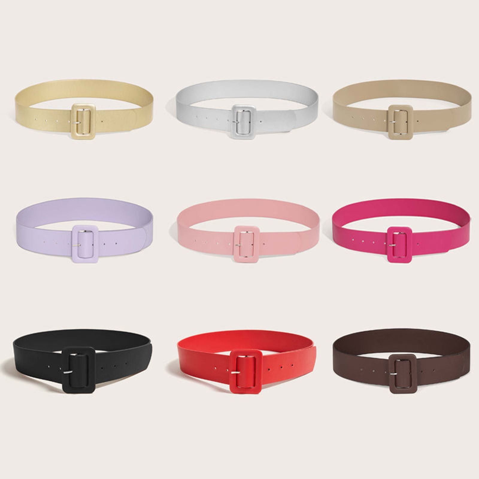 Women's PU Leather Wide Belt - Simple and Stylish