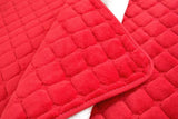 Solid Red Soft Flannel Quilted Sofa Towel Cover
