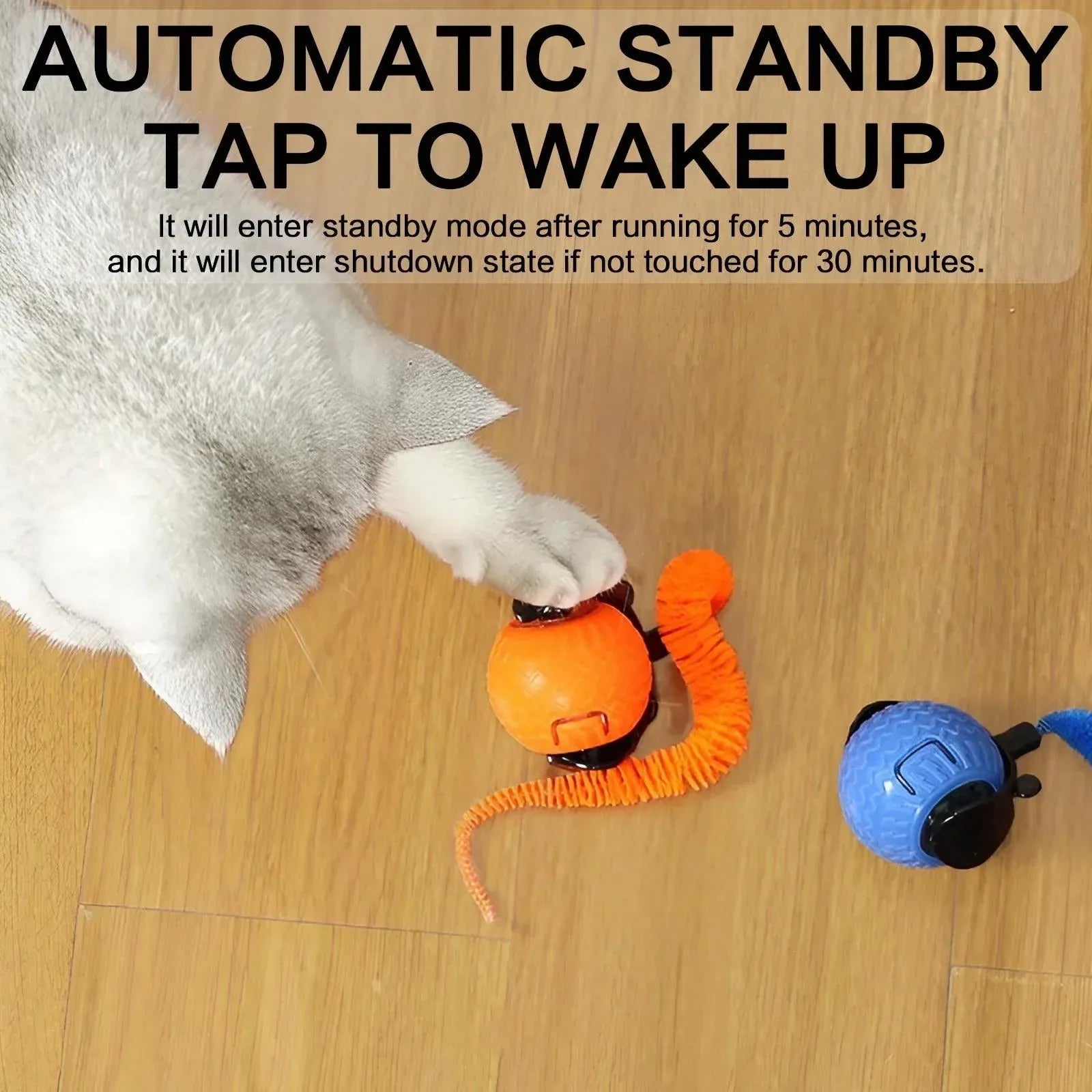 Interactive 360° Rotating Cat Toy with Obstacle Avoidance