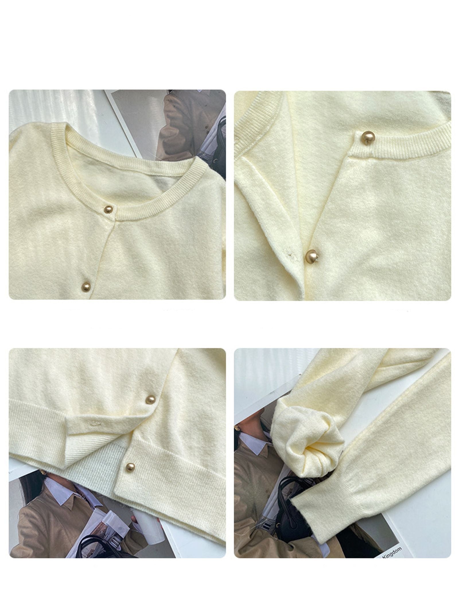 Women's O Neck Knitted Cardigan - Spring Autumn Style