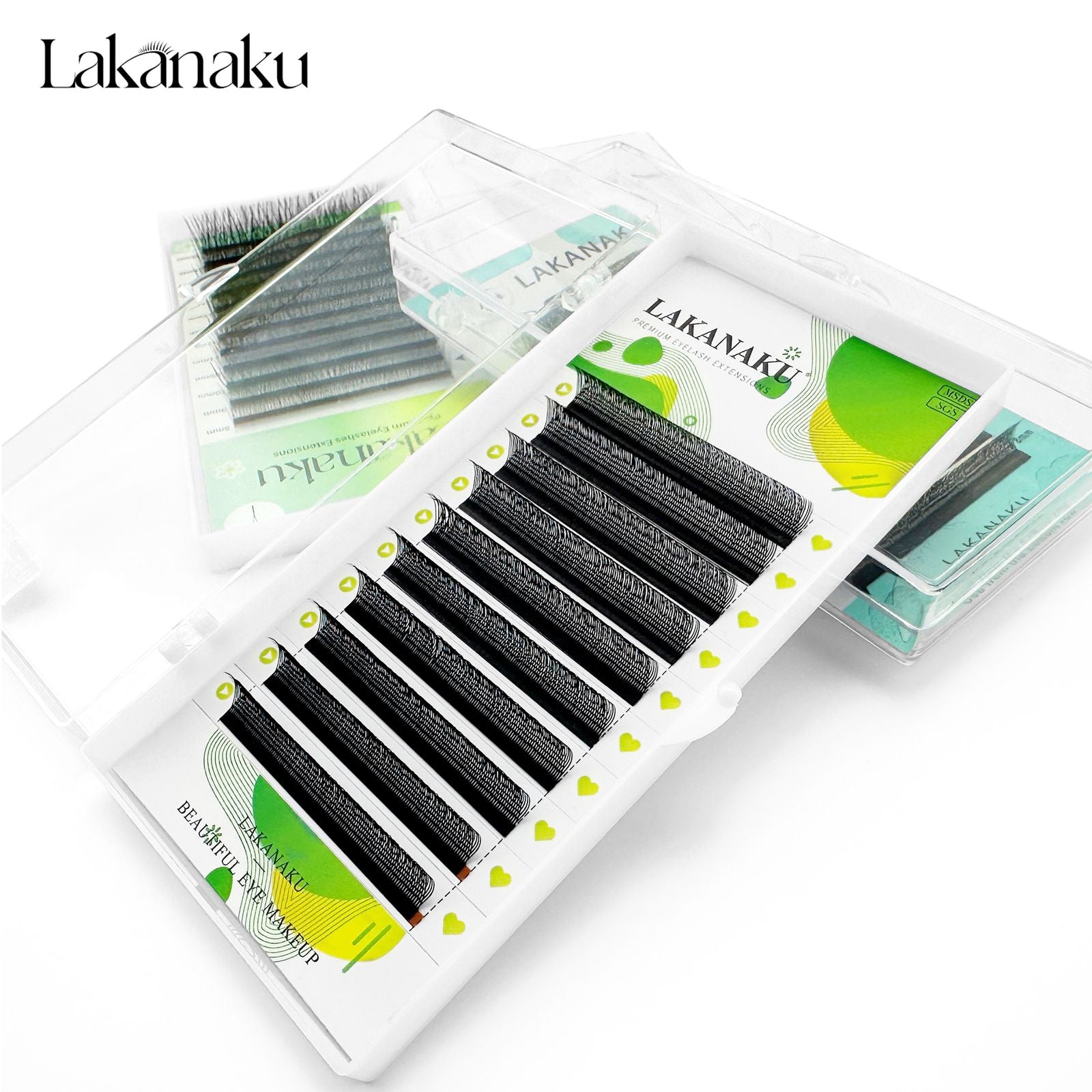 Lakanaku 2D Eyelash Extensions - U YY Fiber Double Tips