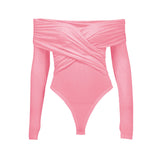 Women's Long Sleeve Crossed Bodysuit