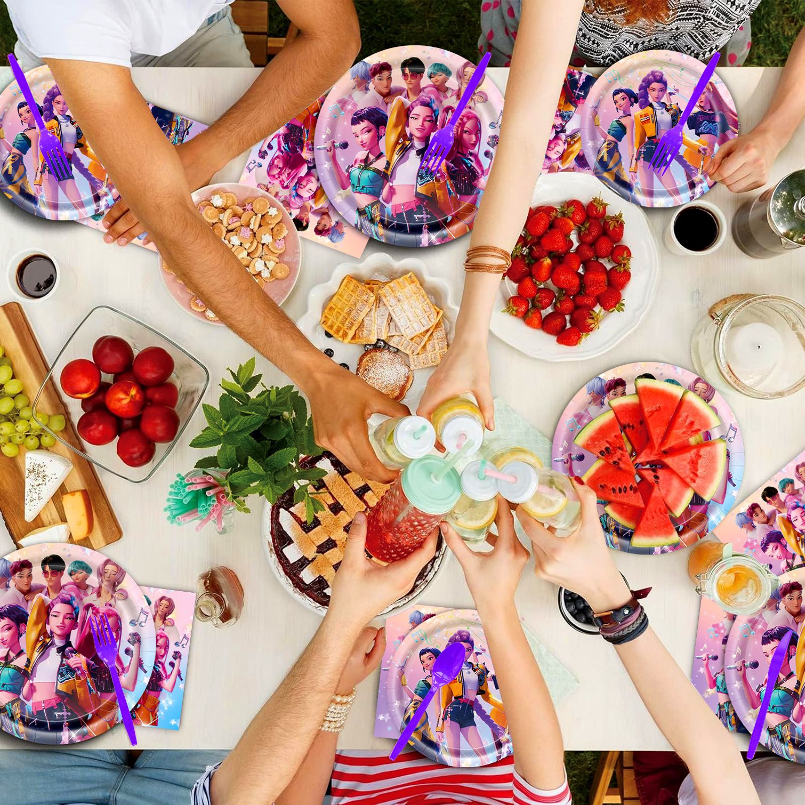 Demon Hunters Birthday Decoration Set for Girls