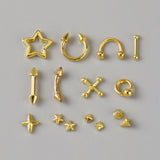 Y2K Punk Metal Nail Charms - 12 Grids Alloy Rivets