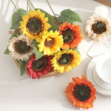 Sunflower Artificial Flower Bouquet for Home and Wedding Decor