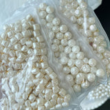 10pcs White Pearl Luster Decorative Shank Buttons