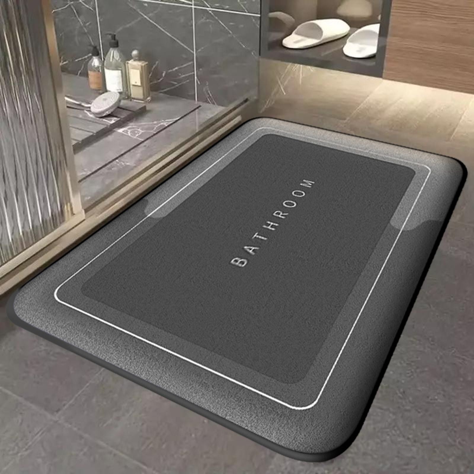 Thickened Absorbent Bathroom Mat - Quick-Drying Non-Slip Entry Mat