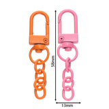 10pcs Keyring Lobster Clasp Spring Buckle with Chains