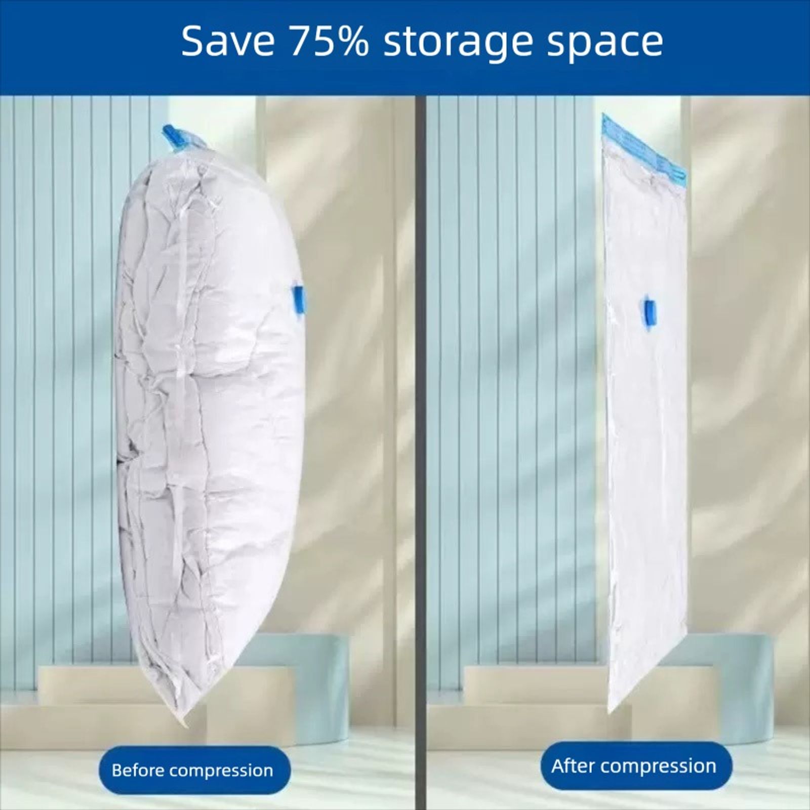 Vacuum Storage Bags - Space Saver for Comforters and Clothes