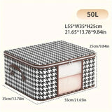 Large Clear Foldable Storage Box with Handles and Zipper