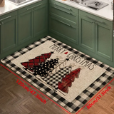 VIKAMA Christmas Tree Theme Rug and Mat Set