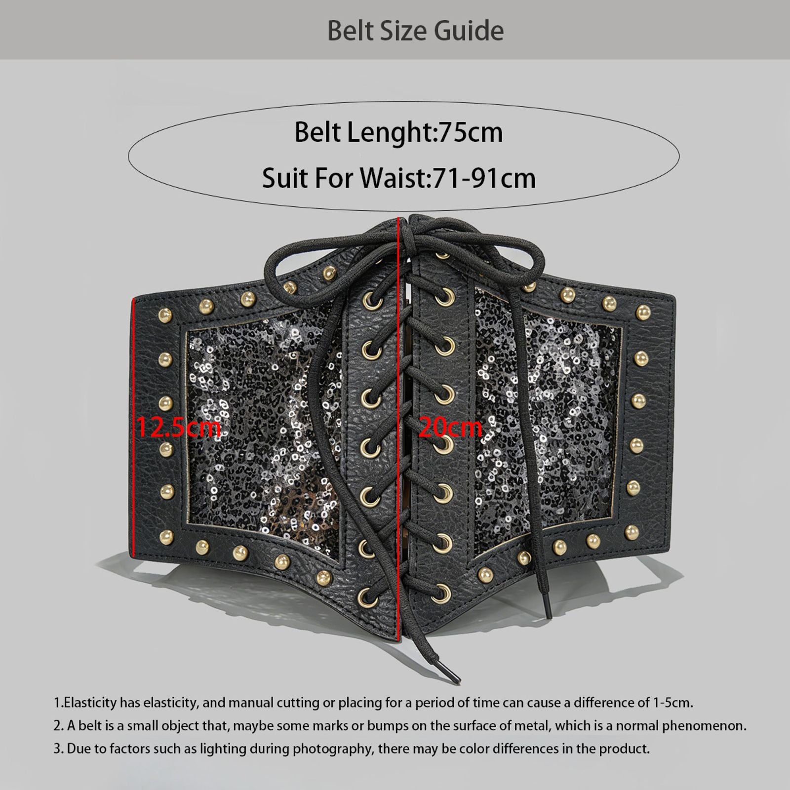 Gothic Plus Size Stretch Lace Cummerbund and Corset Belt