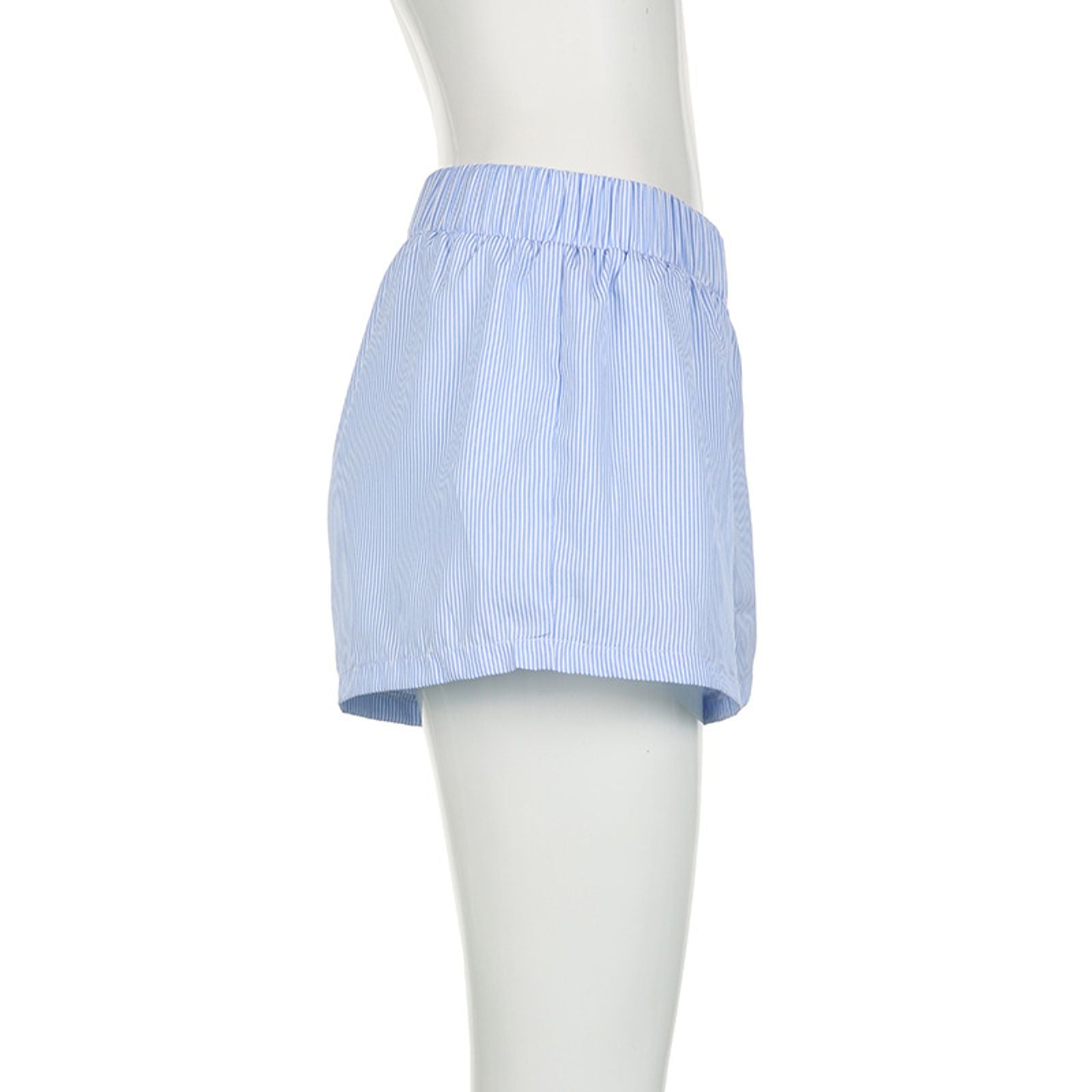 Striped Print Casual Shorts for Women