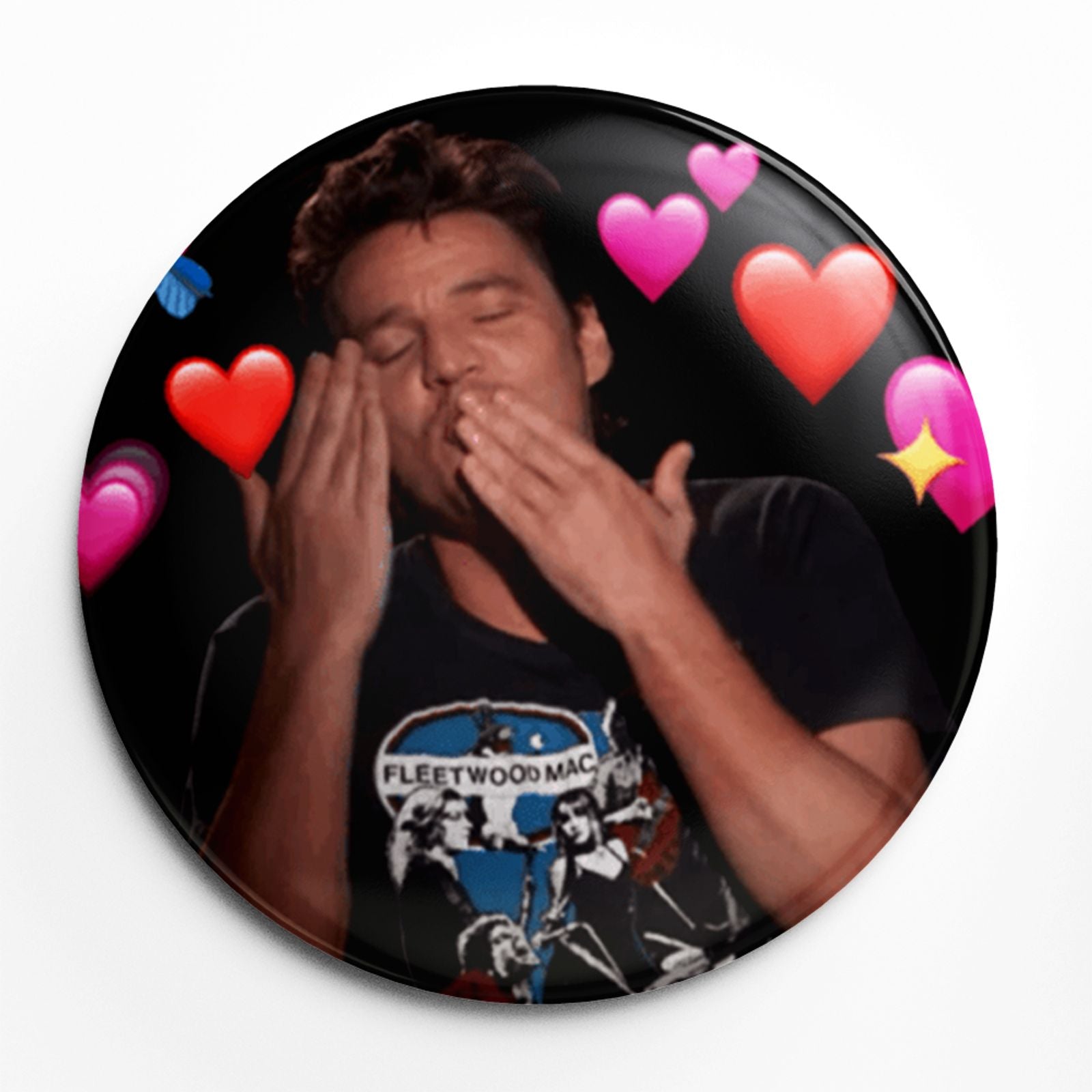 Pedro Pascal Pink Cute Soft Button Pin Brooch Jewelry