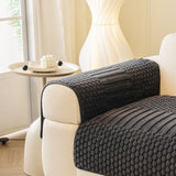 Thicken Warm Geometric Jacquard Fleece Sofa Cover