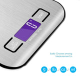 Portable Kitchen Scale with Stainless Steel Surface