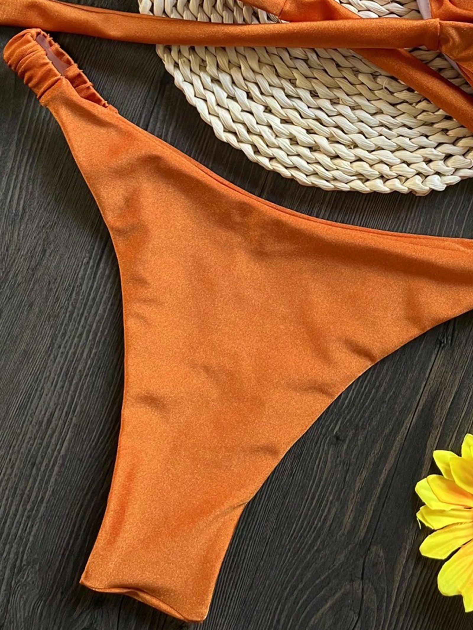 Sexy 3D Flower Bikini Set - V Wire Underwired Swimsuit