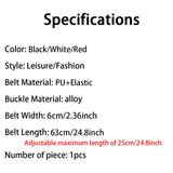 Women's Versatile Wide Belt with Golden Buckle