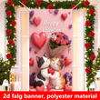 Valentine's Day Roses and Cat Banner for Weddings and Parties