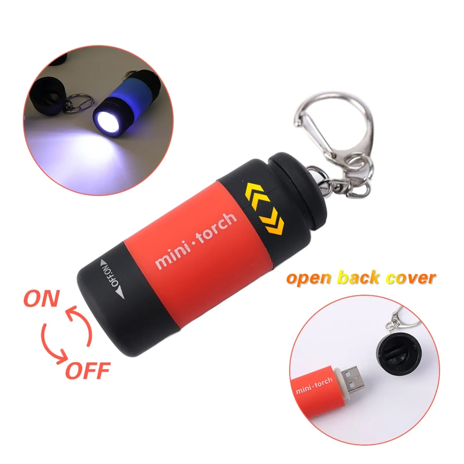 LED Micro Pocket Flashlight - USB Rechargeable & Waterproof