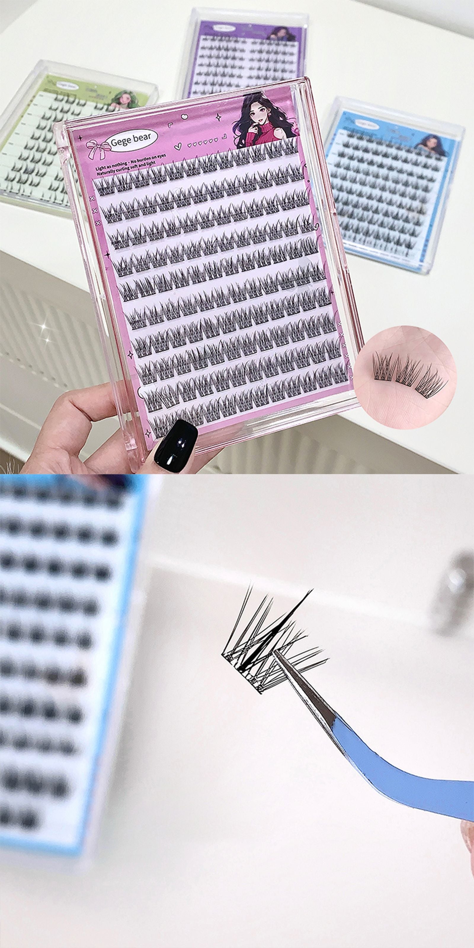 Large-capacity Glue-free False Eyelashes - Sunflower C Curl
