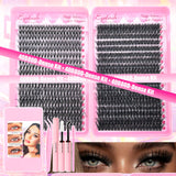 DIY Lash Extension Kit with 720pcs Lash Clusters