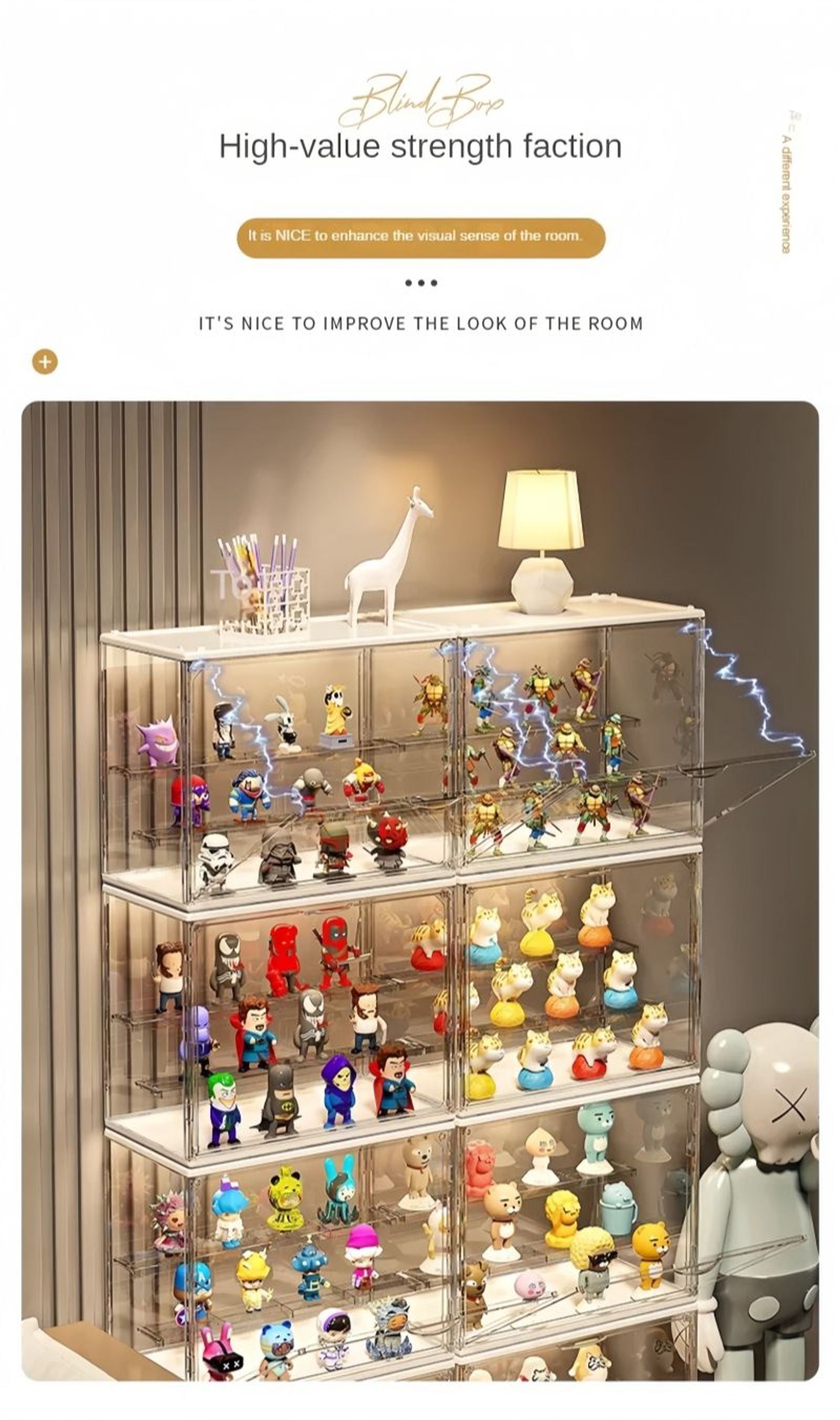 Three Layer Acrylic Display Rack for Dolls and Models