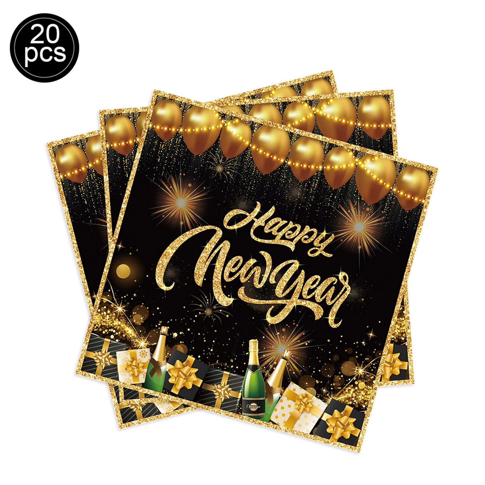 Happy New Year Party Supplies Set