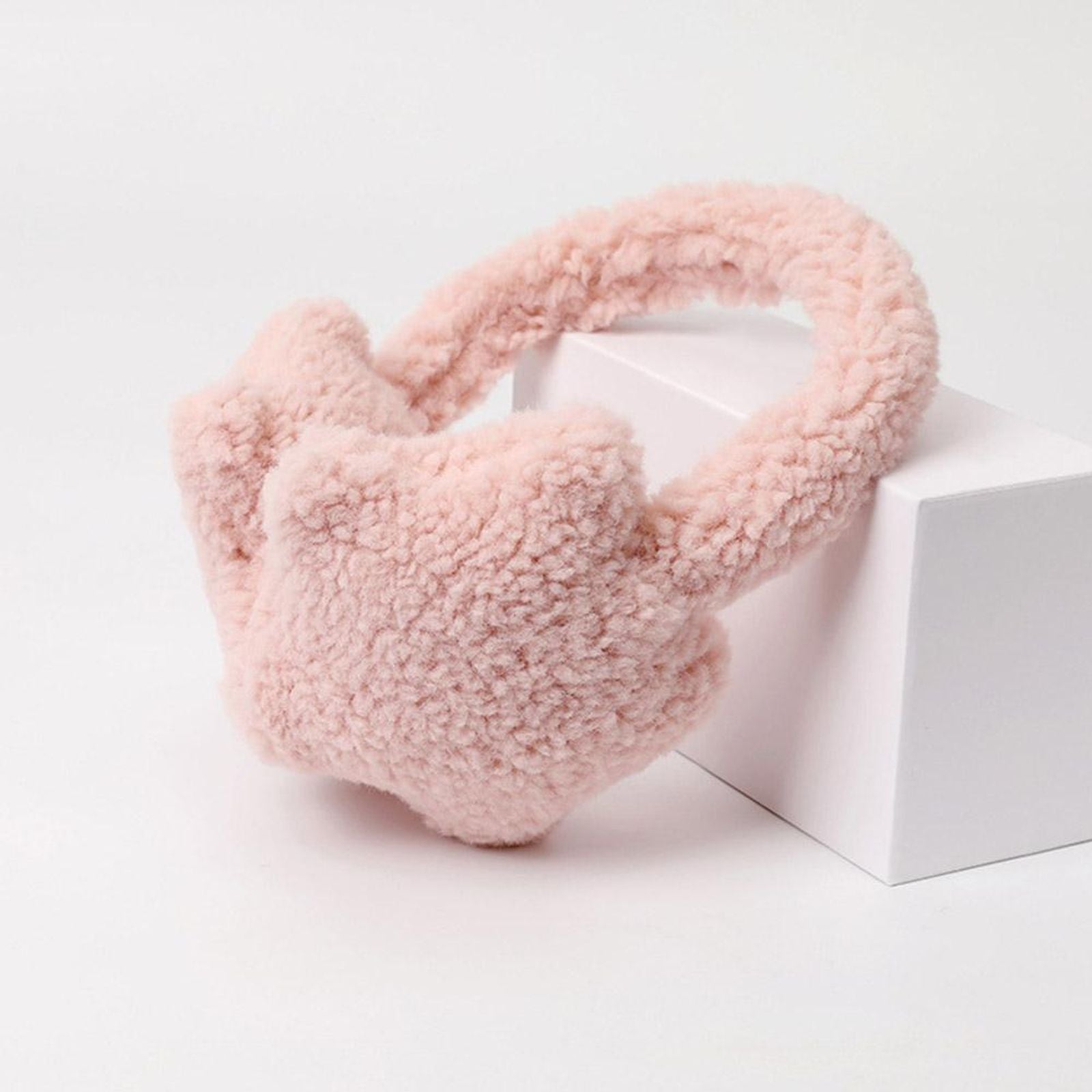 Cute Plush Solid Color Fluffy Earmuffs for Women