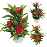 Artificial Potted Plant - Yellow, Red, Orange, Pink, Purple