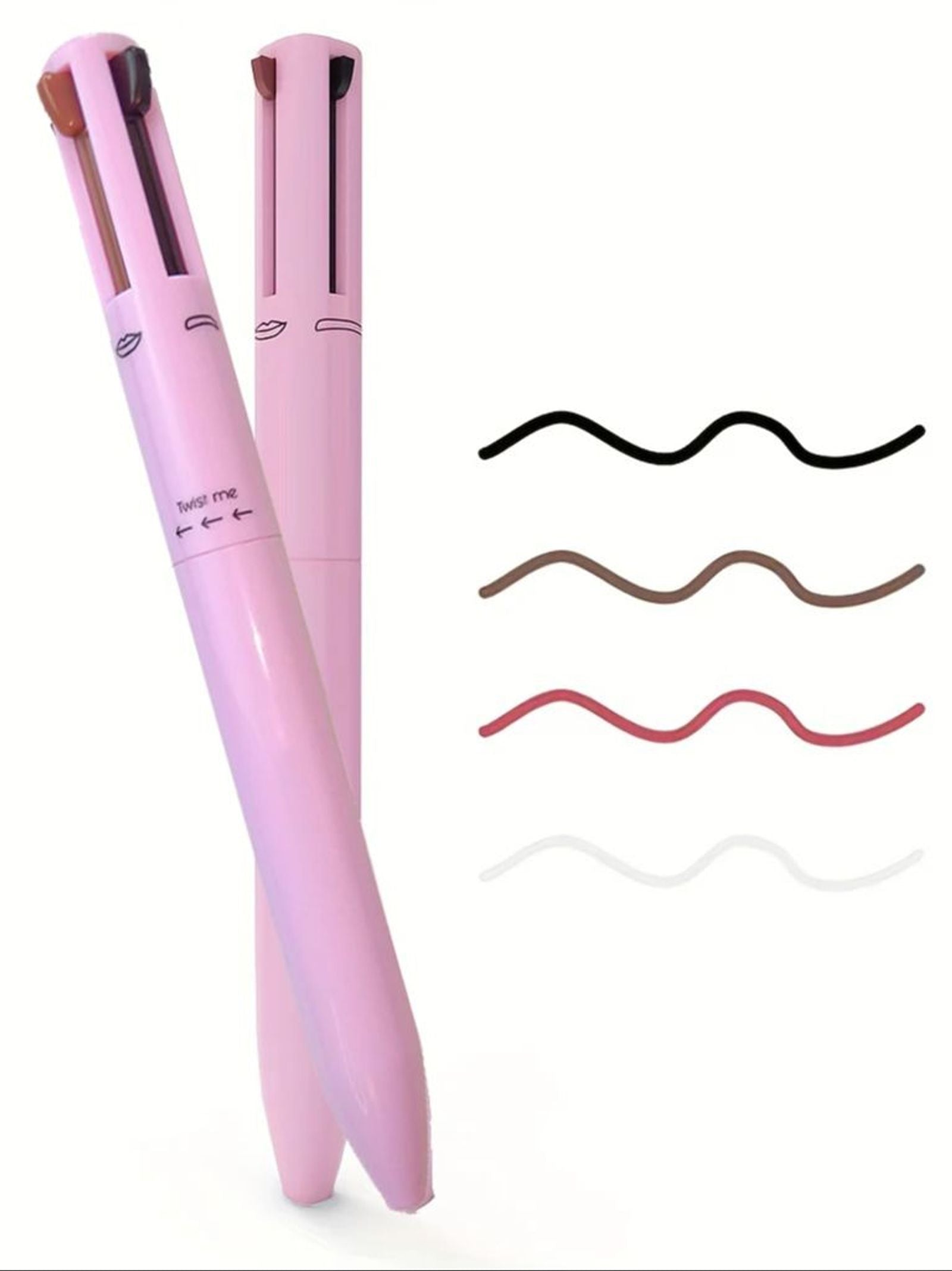 4-in-1 Multi-Functional Lip Liner, Eyeliner & Eyebrow Pencil Set