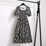 Spring Summer Chiffon A-line Dress for Women