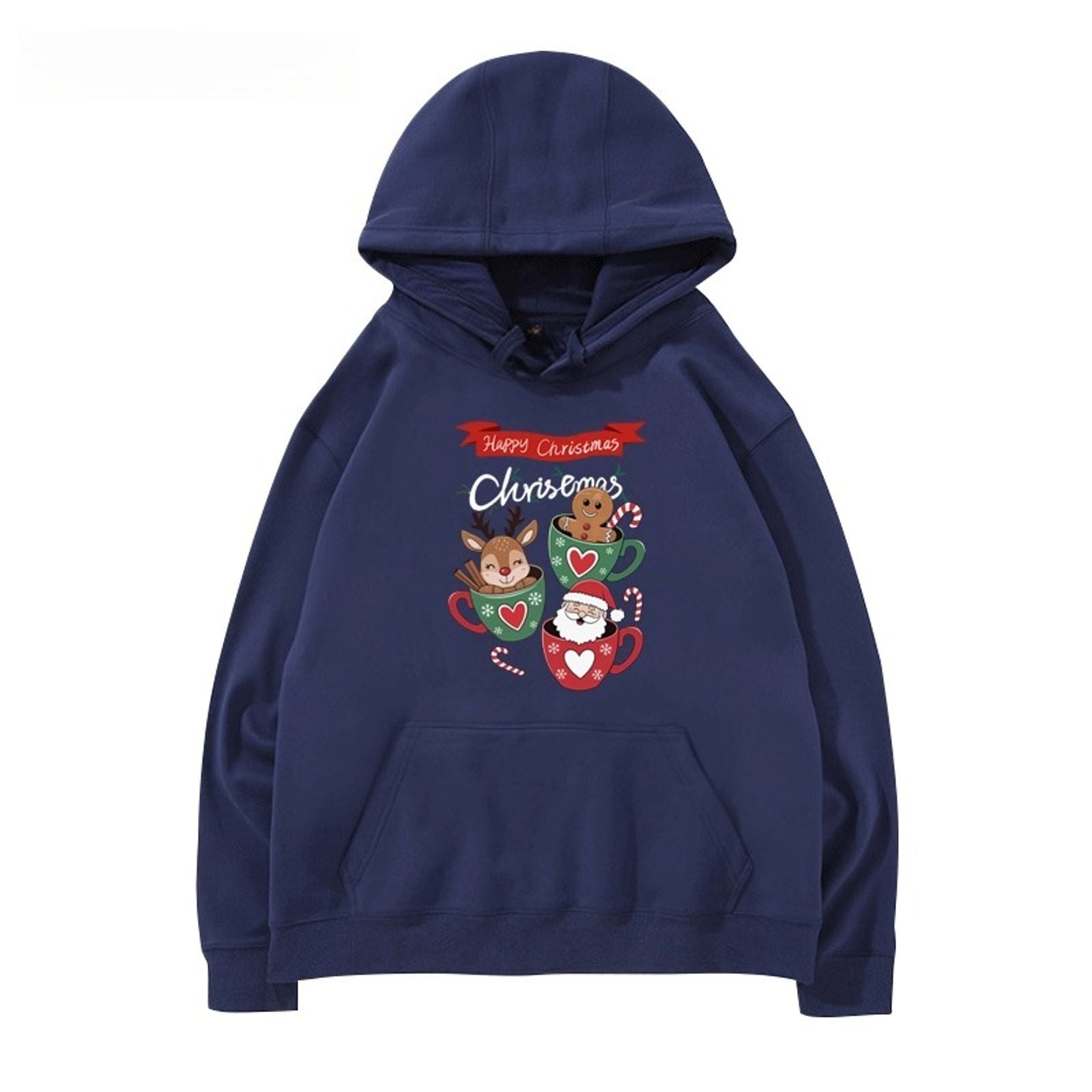 Christmas Santa Claus Reindeer Hoodie for Men & Women