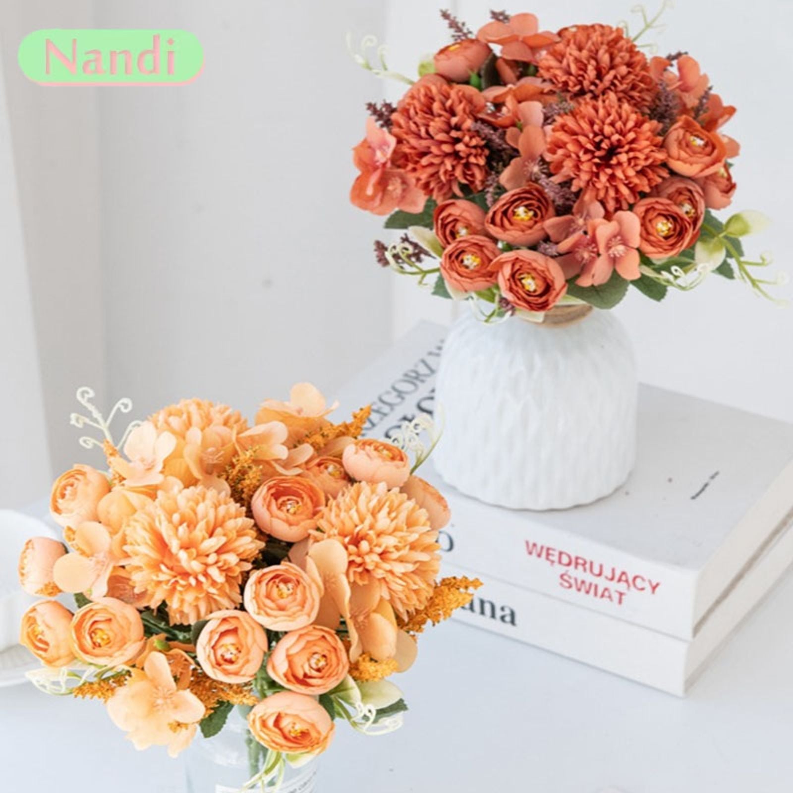 Artificial Rose Hydrangea Bouquet for Home and Events