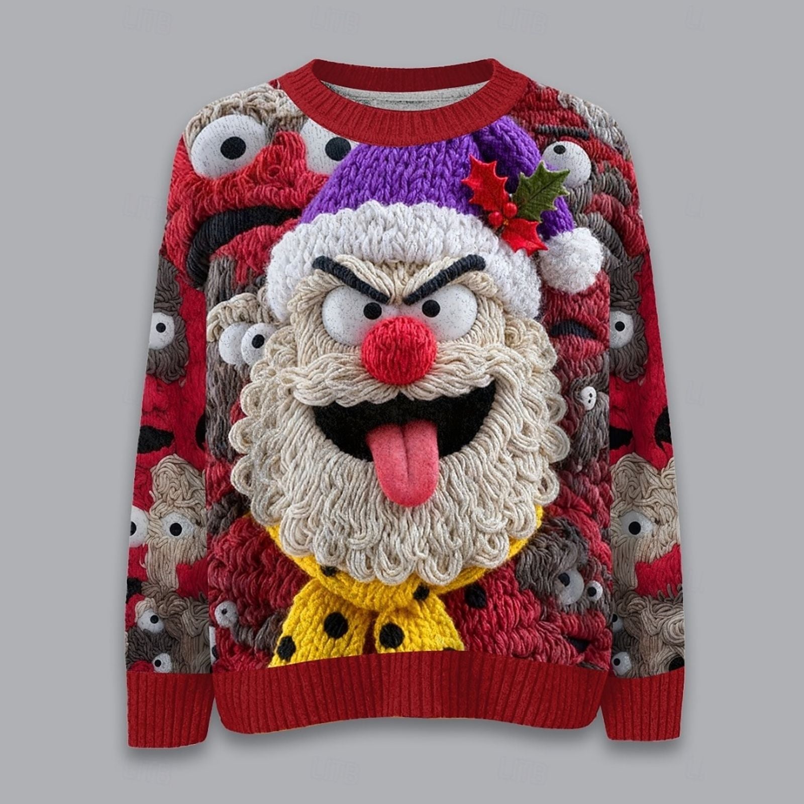 Ugly Christmas Sweater for Women - Warm Knit Crew Neck