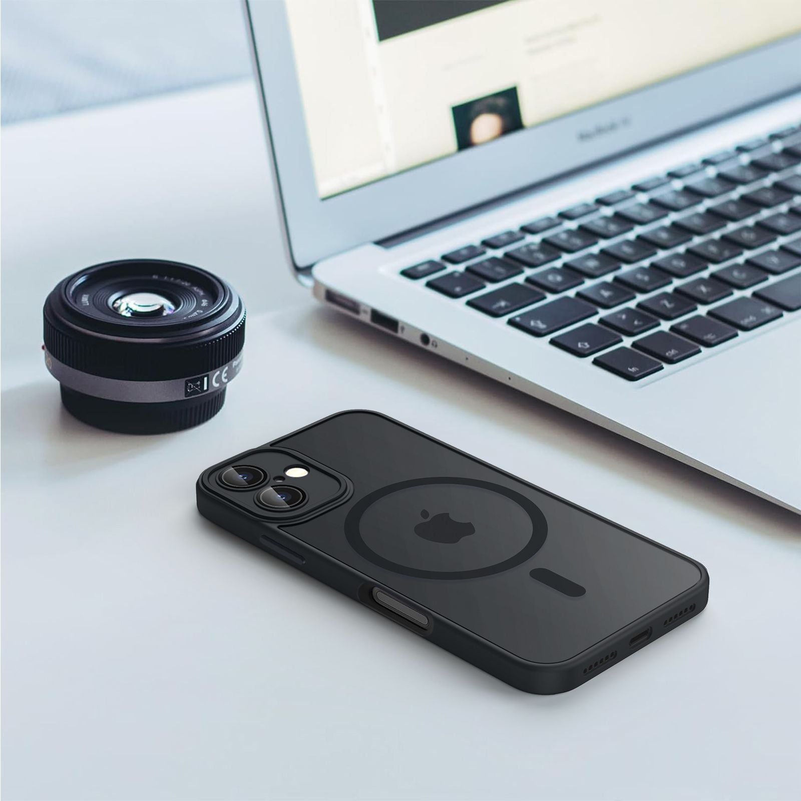 Luxury Magnetic Matte Translucent Shockproof Case for iPhone