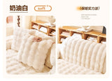 Thick Imitation Rabbit Fur Plush Sofa Slipcover