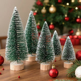 Mini Wooden Christmas Tree in Blue Green White Gold