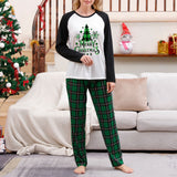 Matching Christmas Family Pajamas Set with Green Plaid Pants