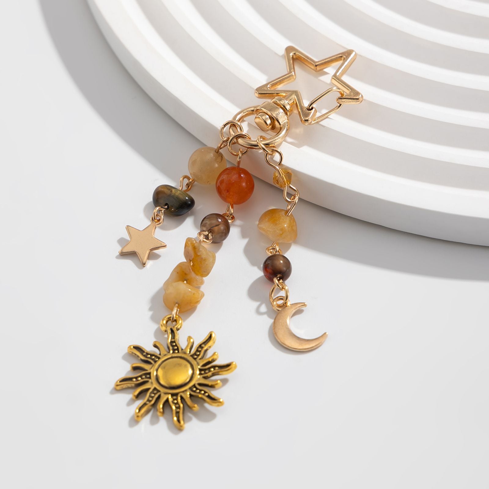 Exquisite Stars and Moon Pendant Keychain for Women