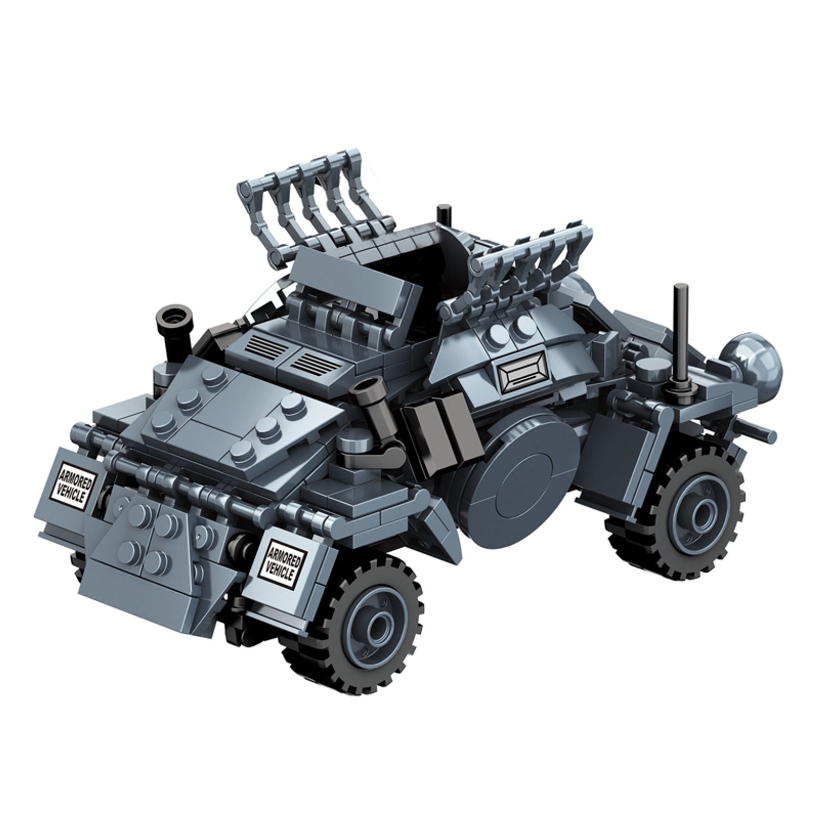 WW2 Army Soldiers Armor Halftrack Tank Building Blocks