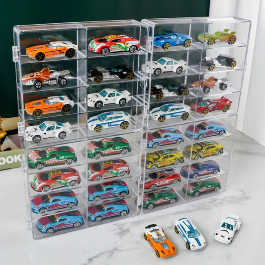 Acrylic Car Display Box 1:64 for Hot Wheels - 8 Grid Rack