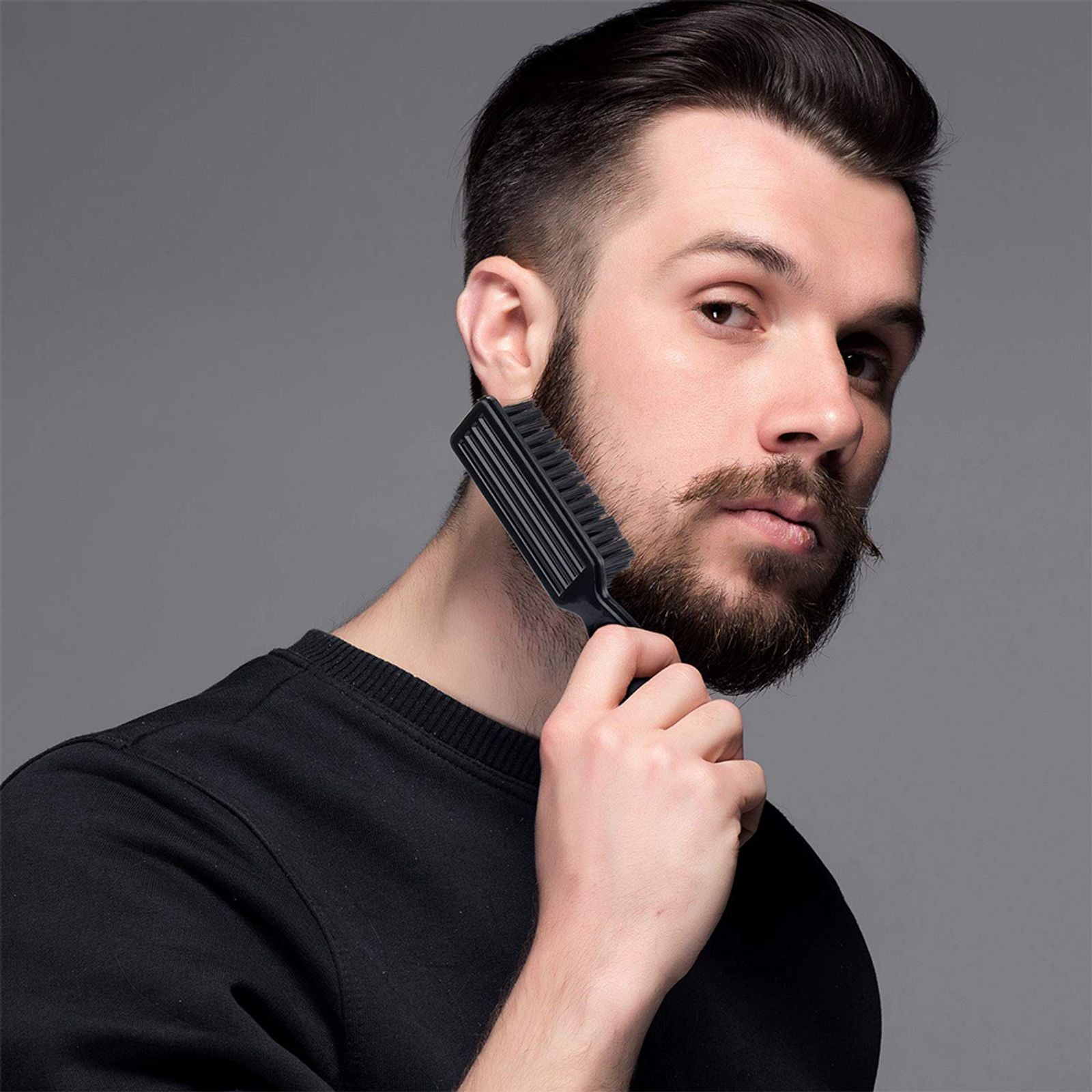 Barber Neck Duster Brush Set with Plastic Handle