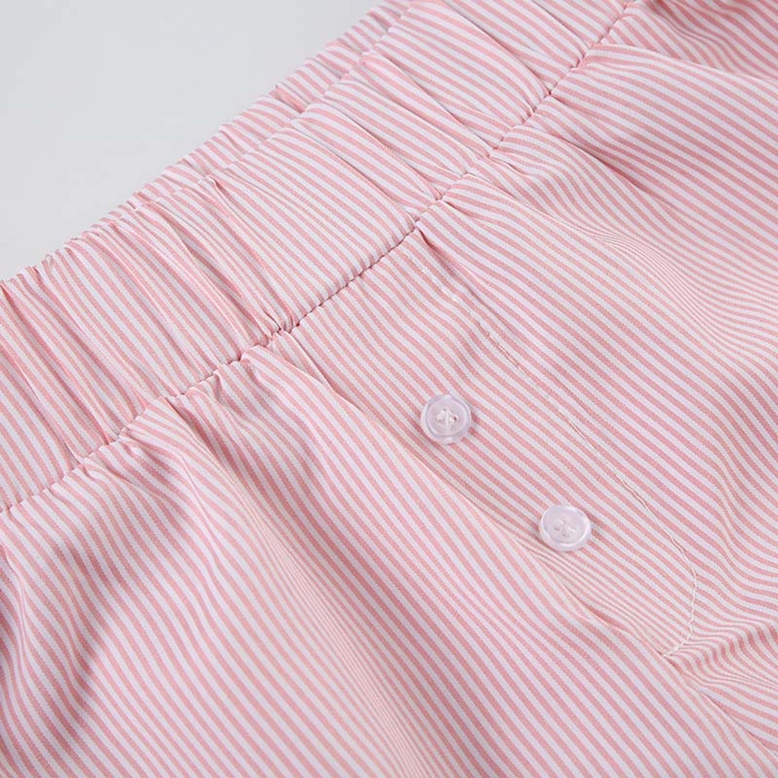 Striped Print Casual Shorts for Women